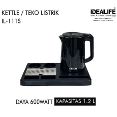 IDEALIFE KETTLE LISTRIK IL-111S KAPASITAS 1.2L