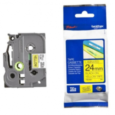 BROTHER CLR TAPES 24mm BLACK ON YELLOW AZ 651