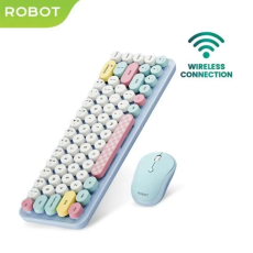 ROBOT KM3600 WIRELESS KEYBOARD & MOUSE COMBO BLUE COLORFUL
