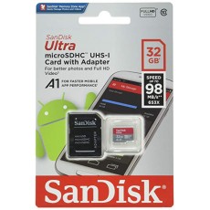 Ultra microSDHC UHS-I, R-98 MB/s with SD Adapter 32GB [SDSQUAR-032G-GN6MA]