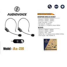 AUDIOVOICE AZ-2C MICROPHONE WIRELESS HEADSET