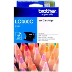 BROTHER INK CARTRIDGE LC 400 CYAN U/DCP J725DW/J430W,J625DW,MFC-J5910DW,J6710DW,J6910DW