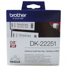 BROTHER TAPE LABEL CONTINUOUS BLACK ON WHITE DK-22251 [DK-22251]